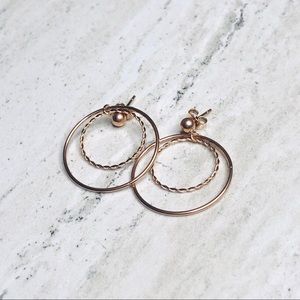Surgical Steel Ross Gold Hoop Earrings